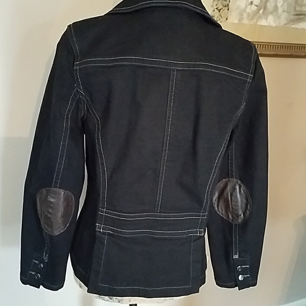 Motto small Black Jean Jacket - Picture 2 of 5
